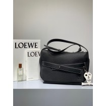 Loewe Strap Messenger Leather Bag Black