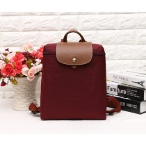 Longchamp Le Pliage Backpack Nylon Foldable Dark Red