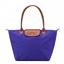 Longchamp Le Pliage City L Tote Bag Shiny Purple