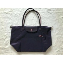 Longchamp Le Pliage Club Large Tote Bag Dark Purple