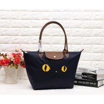 Longchamp Le Pliage Miaou Cat Large Tote Bag Navy Blue