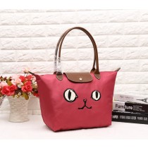 Longchamp Le Pliage Miaou Cat Large Tote Bag Red