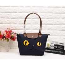 Longchamp Le Pliage Miaou Cat Medium Tote Bag Navy Blue