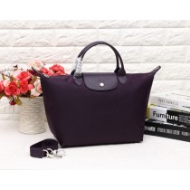 Longchamp Le Pliage Neo Large Nylon Tote Dark Purple