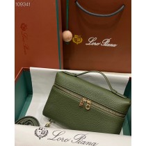 Loro Piana Extra Pocket L19 Pouch Calfskin Dark Green