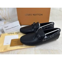 Louis Vuitton Arizona Moccasin Loafers Calf Leather Black