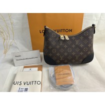 Louis Vuitton Boulogne Monogram Shoulder Bag Brown Black M45831