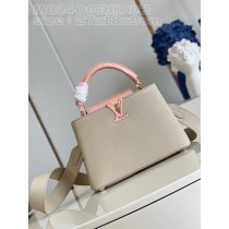 Louis Vuitton Capucines BB Taurillon Leather Bag Cream White