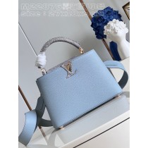 Louis Vuitton Capucines BB Taurillon Leather Bag Smoke Blue