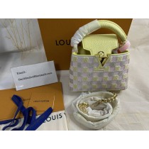 Louis Vuitton Capucines Mini Bag M24809 Yellow Pink