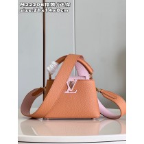 Louis Vuitton Capucines Mini Taurillon Leather Bag Brown