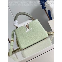 Louis Vuitton Capucines Mini Taurillon Leather Bag Light Green