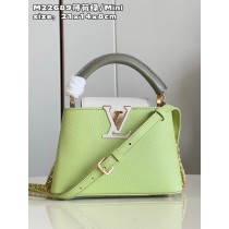 Louis Vuitton Capucines Mini Taurillon Leather Bag Mint