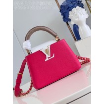 Louis Vuitton Capucines Mini Taurillon Leather Bag Rose