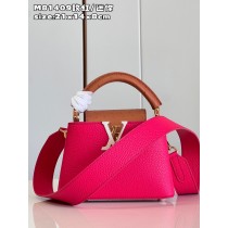 Louis Vuitton Capucines Mini Taurillon Leather Bag Rose Pink