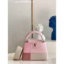 Louis Vuitton Capucines Structured Crossbody Satchels Pink