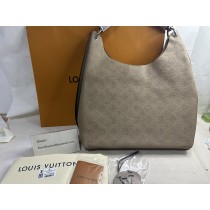Louis Vuitton Carmel Hobo Bag Mahina Perforated Calfskin Leather Galet