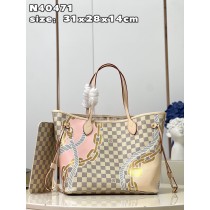 Louis Vuitton Damier Azur Neverfull MM Tote Bag N40471
