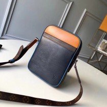 Louis Vuitton Danube PM Monogram Graphite Epi Leather Bag Orange Black