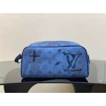 Louis Vuitton Dopp Kit Monogram Other Canvas Bag Blue