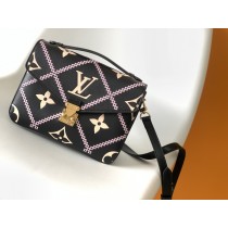 Louis Vuitton Embroidered Pochette Metis Black