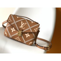 Louis Vuitton Embroidered Pochette Metis Brown