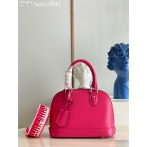 Louis Vuitton Epi Alma BB Bag With Jacquard Strap Rose PInk