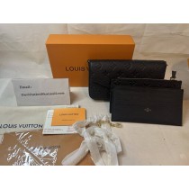 Louis Vuitton Félicie Pochette Monogram Empreinte Leather M82477 Black