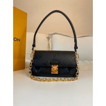  Louis Vuitton Favorite Shoulder Bag Monogram Empreinte Leather Black M45813