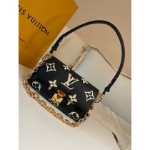 Louis Vuitton Favorite Shoulder Bag Black White