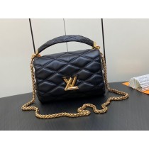 Louis Vuitton GO-14 MM Malletage Leather Bag M22891 Black