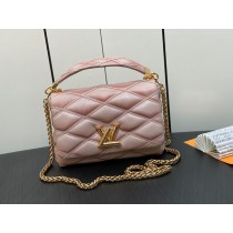 Louis Vuitton GO-14 MM Malletage Leather Bag Peach