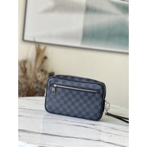 Louis Vuitton Kasai Pochette Clutch Damier Graphite N41664 Black