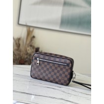 Louis Vuitton Kasai Pochette Clutch Damier Graphite N41664 Brown