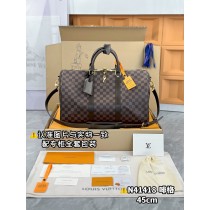 Louis Vuitton Keepall Bandouliere 45 Damier Graphite Brown