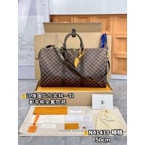 Louis Vuitton Keepall Bandouliere 50 Damier Graphite Brown
