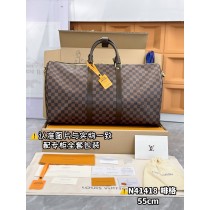 Louis Vuitton Keepall Bandouliere 55 Damier Graphite Brown