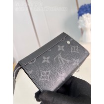 Louis Vuitton Key Pouch Voyage Monogram M82776 Black