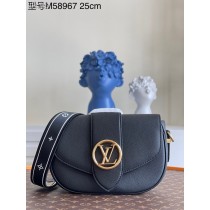 Louis Vuitton LV Pont 9 Soft MM Bag M58967 Black