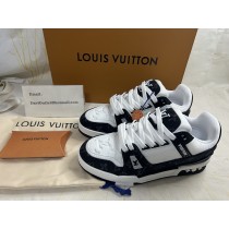 Louis Vuitton LV Trainer Unisex Sneaker Monogram Denim Black