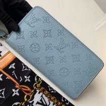 Louis Vuitton Mahina Zippy Wallet Monogram Blue