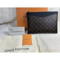Louis Vuitton Monogram Daily Pouch Canvas Black Brown