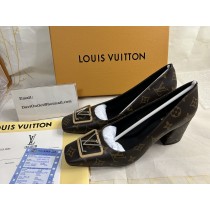Louis Vuitton Monogram Madeleine Pumps 75mm Dark Brown