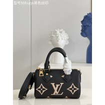 Louis Vuitton Nano Speedy Monogram Empreinte Leather Black
