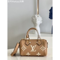 Louis Vuitton Nano Speedy Monogram Empreinte Leather Brown