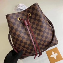 Louis Vuitton Neonoe Shoulder Bag Brown Burgundy