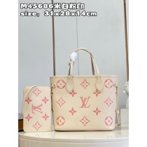 Louis Vuitton Neverfull Handbag Medium Monogram Empreinte Leather M45686