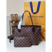 Louis Vuitton Neverfull Handbag Small Damier Ebène N41359