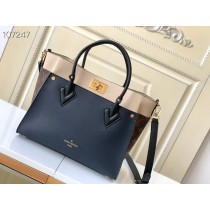 Louis Vuitton On My Side Bag M53823 Canvas Black Beige