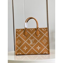 Louis Vuitton Onthego MM Tote Bag Brown